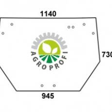 szyba tylna do ciągnika DEUTZ, LAMBORGHINI i SAME