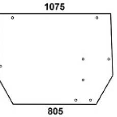 JOHN DEERE - szyba tylna  do kabiny MC1 CC2