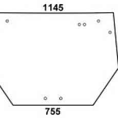 DEUTZ - szyba tylna zielona Agroplus 60, Agroplus 70
