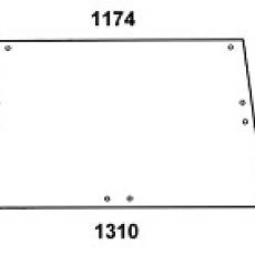 CASE / STEYR - szyba tylna przezroczysta do kabiny: Comfort 2000