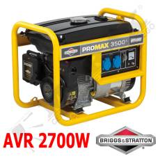 Agregat prądotwórczy B&S PROMAX 3500A + AVR 3,4 kVA,  moc nom. 2700W, silnik B&S Vanguard 6 KM, generator prądotwórczy, prądnica spalinowa,