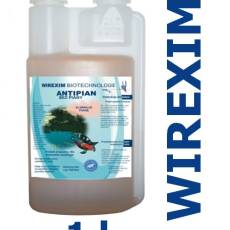 Płyn do eliminowania piany z wody WIREXIM BIOTECHNOLOGIE Antipian-1 pojemność: 1 l., usuwanie brudnej piany z powierzchni wody