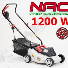 Kosiarka elektryczna NAC SF7A113moc 1200W, szer. cięcia: 32,0cm, z koszem