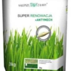 Trawa, nasiona trawy SUPER RENOWACJA +  ANTYMECH masa: 3kg,  mieszanka do uzupełniania uszkodzonych trawników Rolimpex