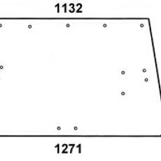 JOHN DEERE szyba tylna zielona do kabiny SG2