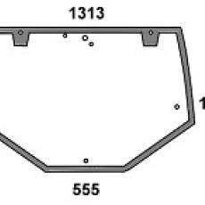 NEW HOLLAND - szyba tylna do kabiny G seria 70