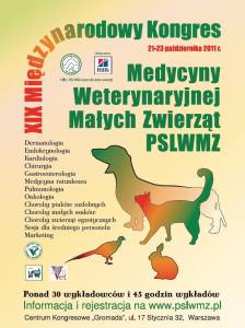 XIX Międzynarodowy Kongres Medycyny Weterynaryjnej Małych Zwierząt PSLWMZ Warszawa