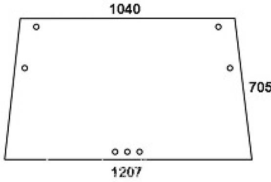 DEUTZ - szyba przednia zielona
