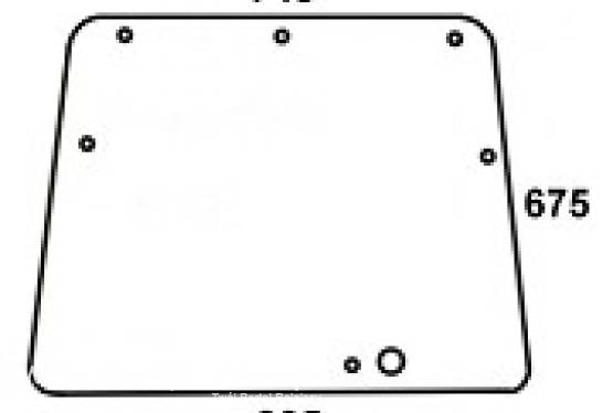 DEUTZ - szyba przednia przezroczysta C-1000 do kabiny: C 1000 / C 1200
