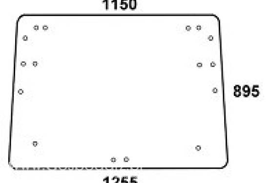 CLAAS / RENAULT - szyba tylna zielona. Seria: TX, TS, TZ.