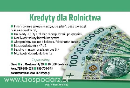 Kredyty Dla Rolnictwa