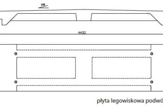 Prefabrykowane żelbetowe płyty legowiskowe pojedyncze i podwójne, ze spadkiem