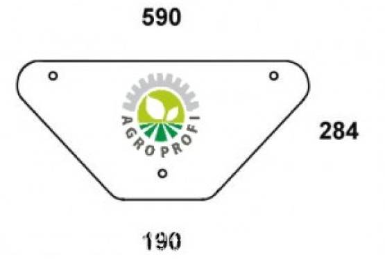 CASE Szyba tylna dolna przezroczysta