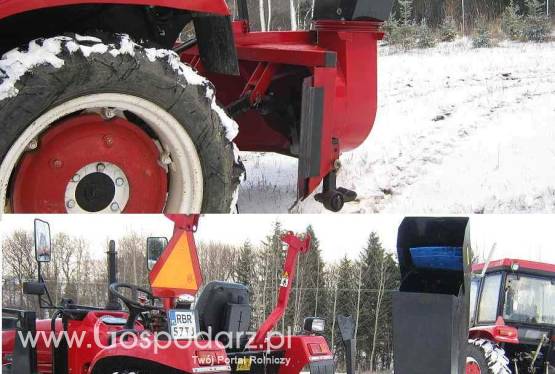Pług turbinowy do odśnieżania, dmuchawa napędzana z WOM ciągnika