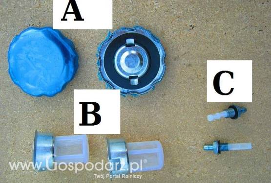 AKCESORIA DO ZBIORNIKóW PALIWA : FILTRY ORAZ ZAMKNIĘCIA BAKU