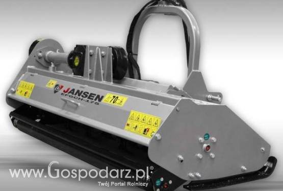 Przesuwna hydraulicznie kosiarka bijakowa z unoszoną pokrywą zawieszana na tylnym TUZ: szerokość robocza 175cm, bijak łopatka 800g