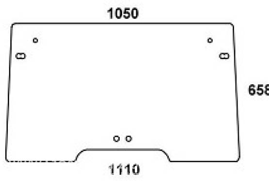 CASE / STEYR - szyba przednia zielona do kabiny: CS