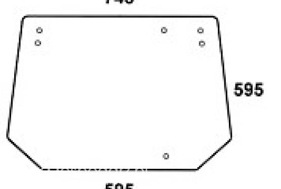DEUTZ - szyba tylna przezroczysta C-1000 do kabiny: C 1000 / C 1200