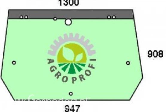 CASE / NEW HOLLAND - szyba tylna przyciemniana zielona z nadrukiem kabiny JXU, TL, TM, MXM