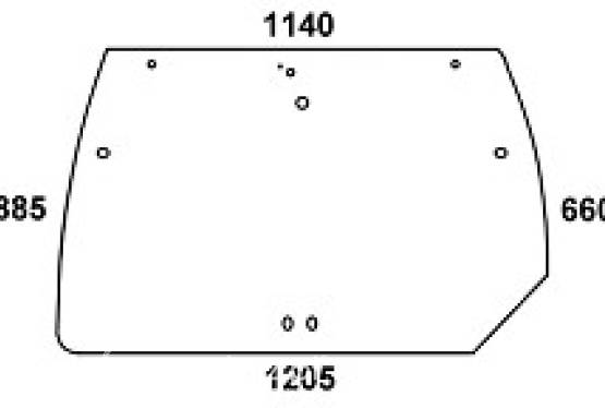 DEUTZ - szyba tylna zielona MK3 i TTV