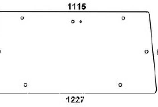 MASSEY FERGUSON - szyba tylna przezroczysta. Seria: MF 300