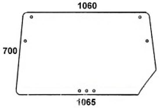 DEUTZ - szyba tylna górna przezroczysta