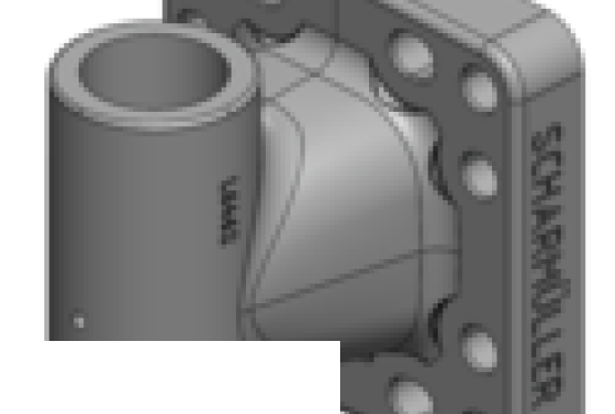 Trzypunktowy układ zawieszenia flansza adaptacyjna Scharmueller