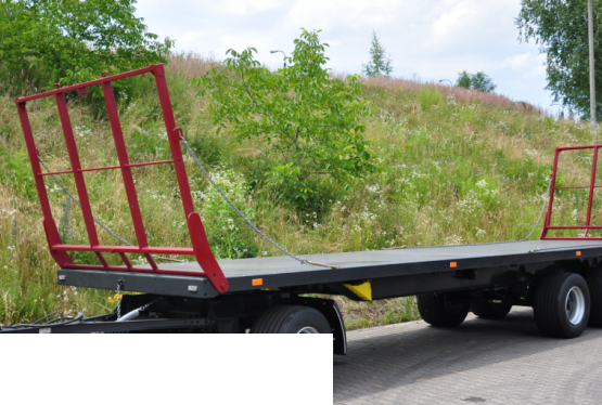 Przyczepa rolnicza ZASŁAW D-746-20 3-osiowa do transportu słomy