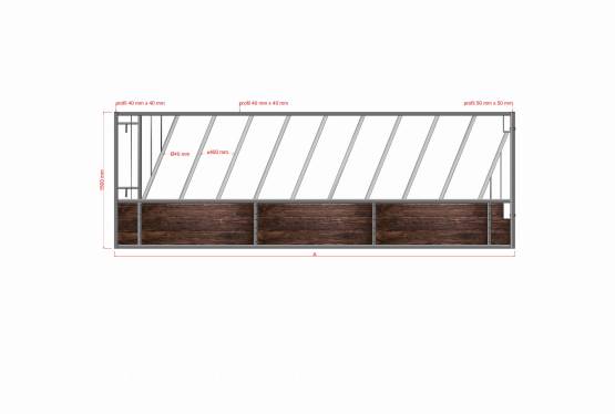 Brama paszowa skośna z deskami Robinsons