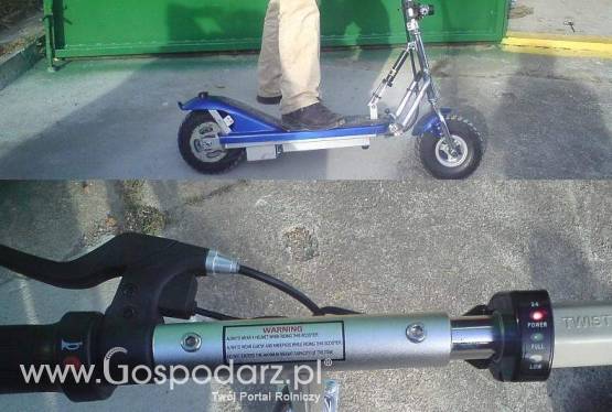 SKUTER ELEKTRYCZNY hulajnoga: silnik 24V, 18 km/h