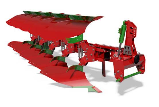 Pług obracalny z zabezpieczeniem półautomatycznym