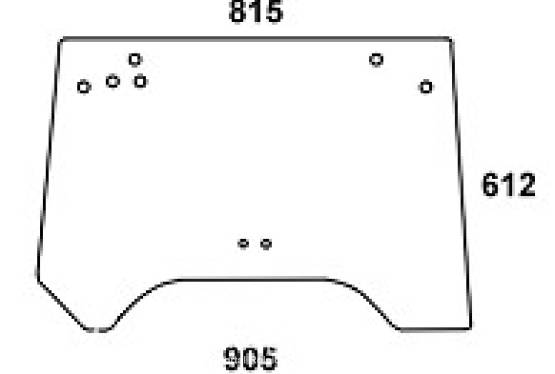 JOHN DEERE - szyba tylna do kabiny LX036731 LX036420