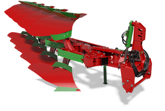 Pług obracalny z zabezpieczeniem resorowym