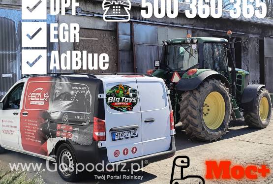 Chiptuning, Mobilna Hamownia WOM, Traktory, Podnoszenie mocy, Adblue, EGR, DPF