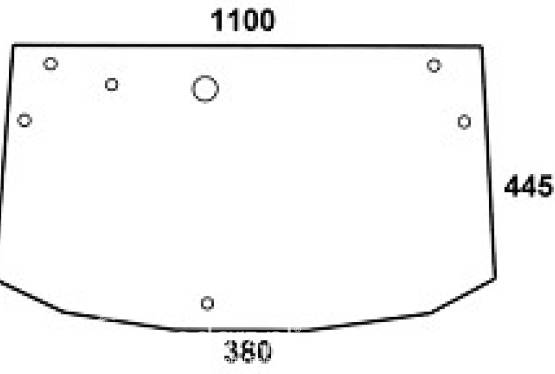 FENDT - szyba tylna przezroczysta Farmer 240-280S.