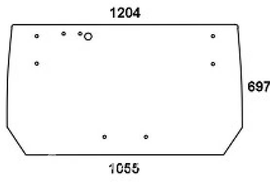 ZETOR - szyba tylna zielona. Pozostałe serie - zielone.