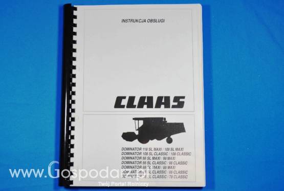 Claas dominator 78, 88, 98, 108, 118 INSTRUKCJA OBSŁUGI j. Polski