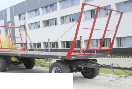 Przyczepa rolnicza ZASŁAW D-744-13 2-osiowa do transportu słomy