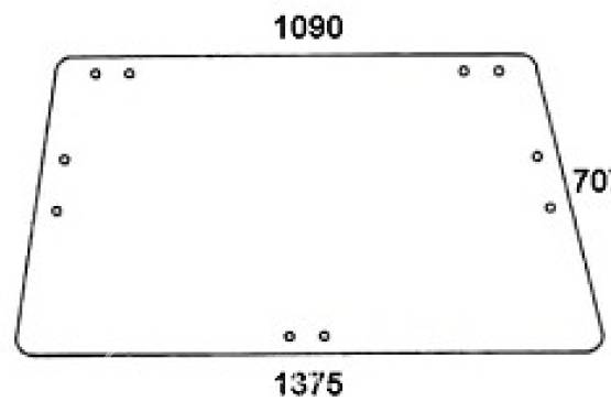 DEUTZ - szyba tylna przezroczysta stara wersja