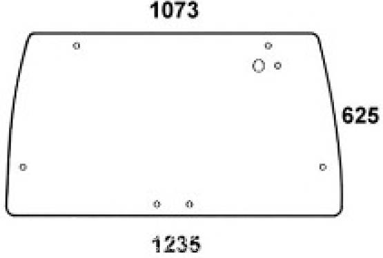 CASE / STEYR - szyba tylna brązowa Maxxum, Maxxum Pro