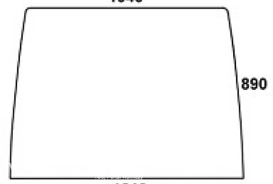 CASE / STEYR - szyba przednia przezroczysta do kabiny: XL