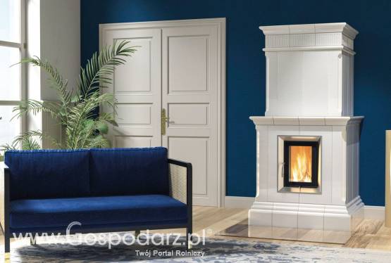 Zdrowy piec kaflowy z widokiem ognia.