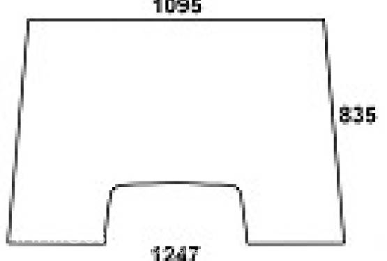 MASSEY FERGUSON - szyba przednia przezroczysta. Seria: MF 300