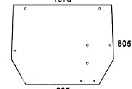 JOHN DEERE - szyba tylna  do kabiny MC1 CC2