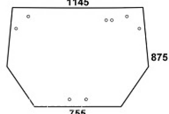 DEUTZ - szyba tylna zielona Agroplus 60, Agroplus 70