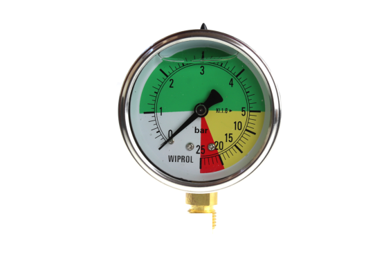 Manometr M63, 0-5/25 bar, gwint 1/4