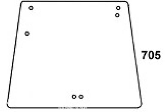 DEUTZ - szyba tylna zielona do kabiny: Agrostar