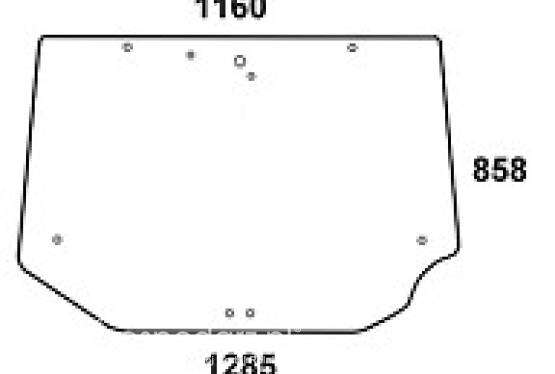CASE / STEYR - szyba tylna zielona MX