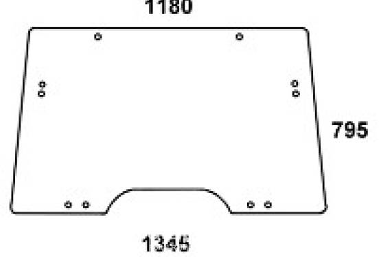 JOHN DEERE - szyba przednia seria 6000