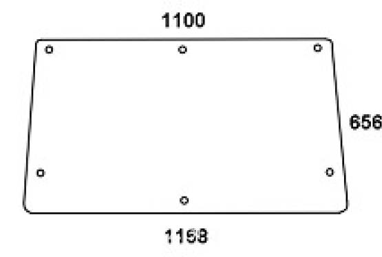 ZETOR - szyba tylna przezroczysta niepodgrzewana. Seria:UR 2.